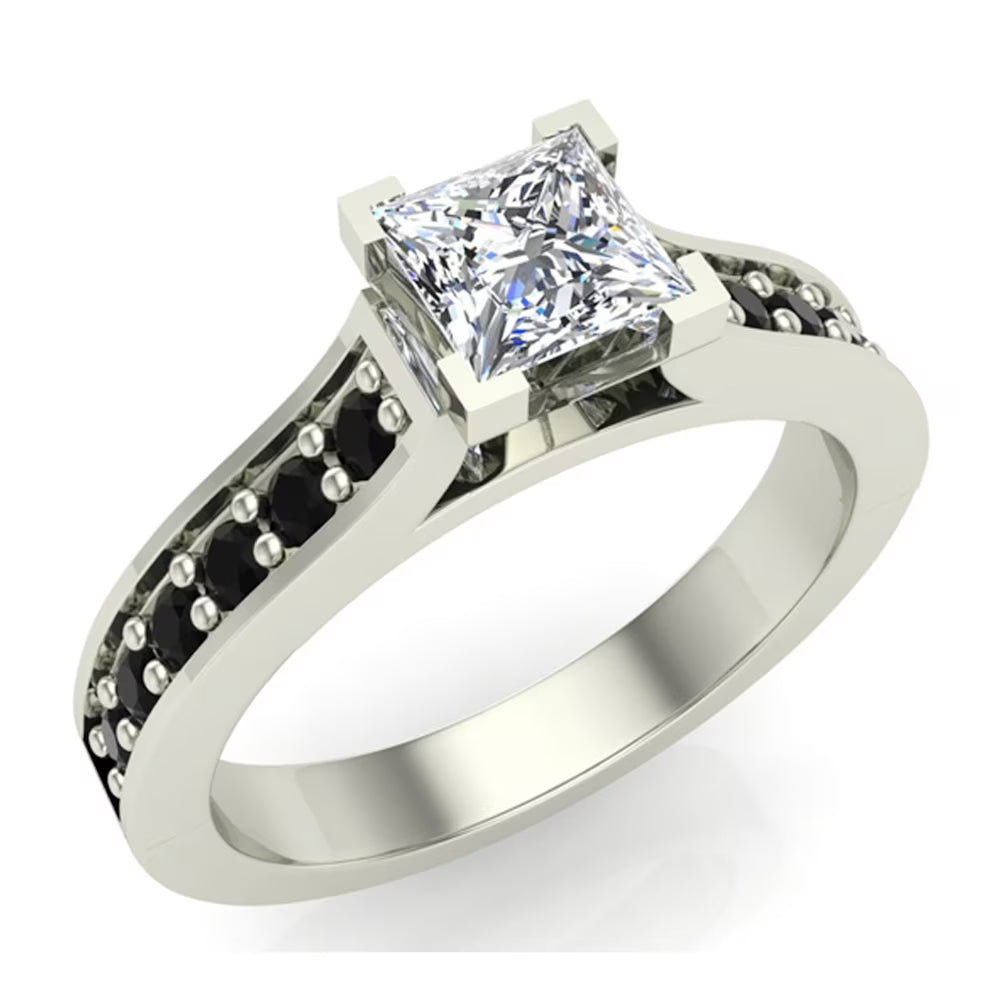 3/4 CT TW 14K White Gold Black Diamond Ring P315831