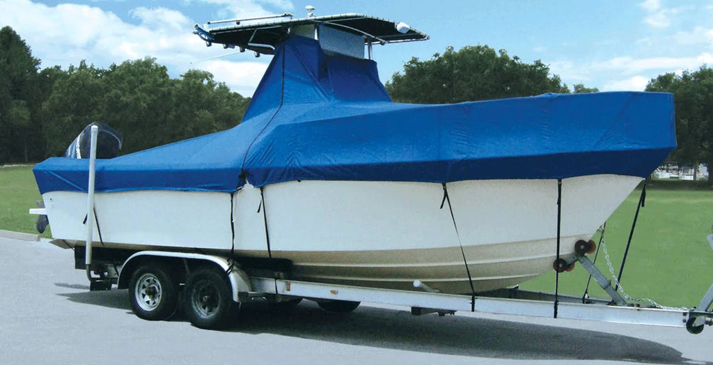 T-Top Boat Covers Without Bow Rail Pacific Blue E31988