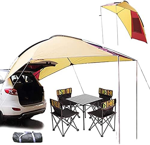 Portable Camping Car Tail Tent Multi-Person Awning Sunshade Blue V881288