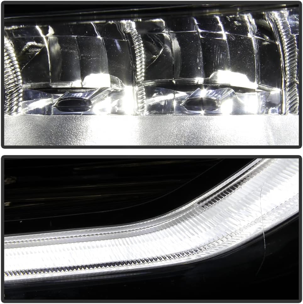 Smoked Chrome Housing LED Headlight Assembly Driver Side B150448