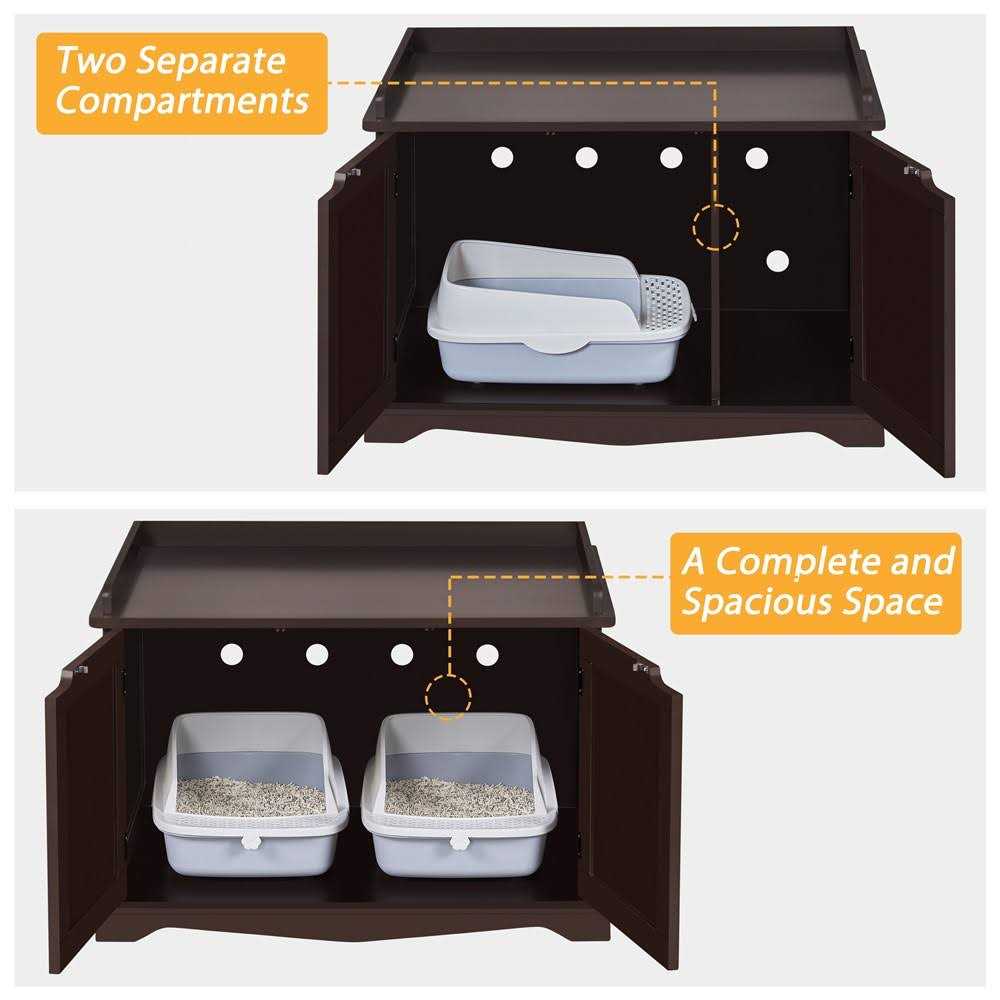 Wooden Cat Litter Box Enclosure Side Table X896671