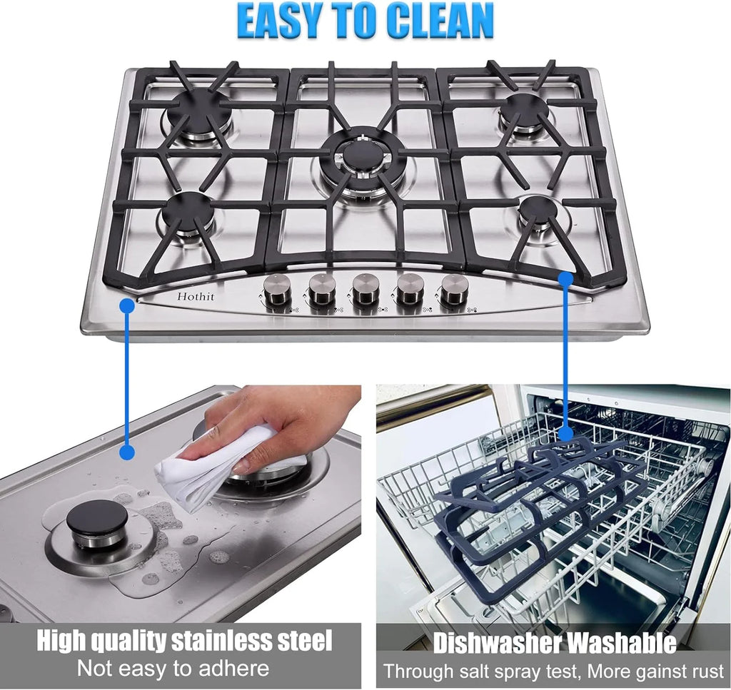 30 Inch 5 Burner Stainless Steel Propane Gas Cooktop P276822