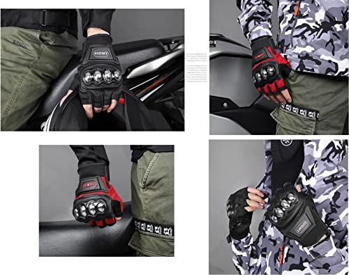 Men Half Finger Motorcycle Gloves with Hard Knuckle W26062