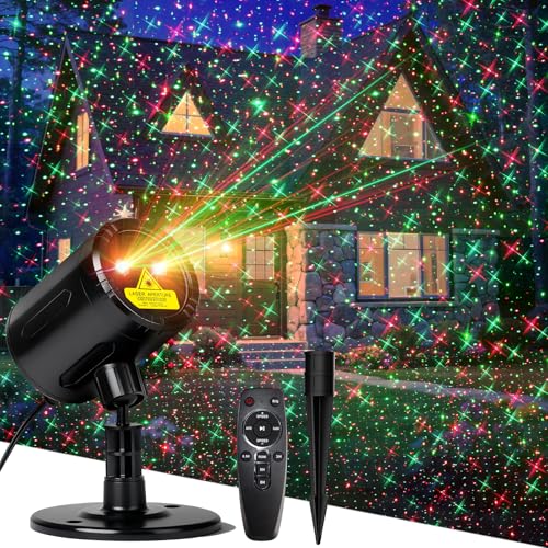 Red and Green Laser Christmas Projector with Remote Control O40078