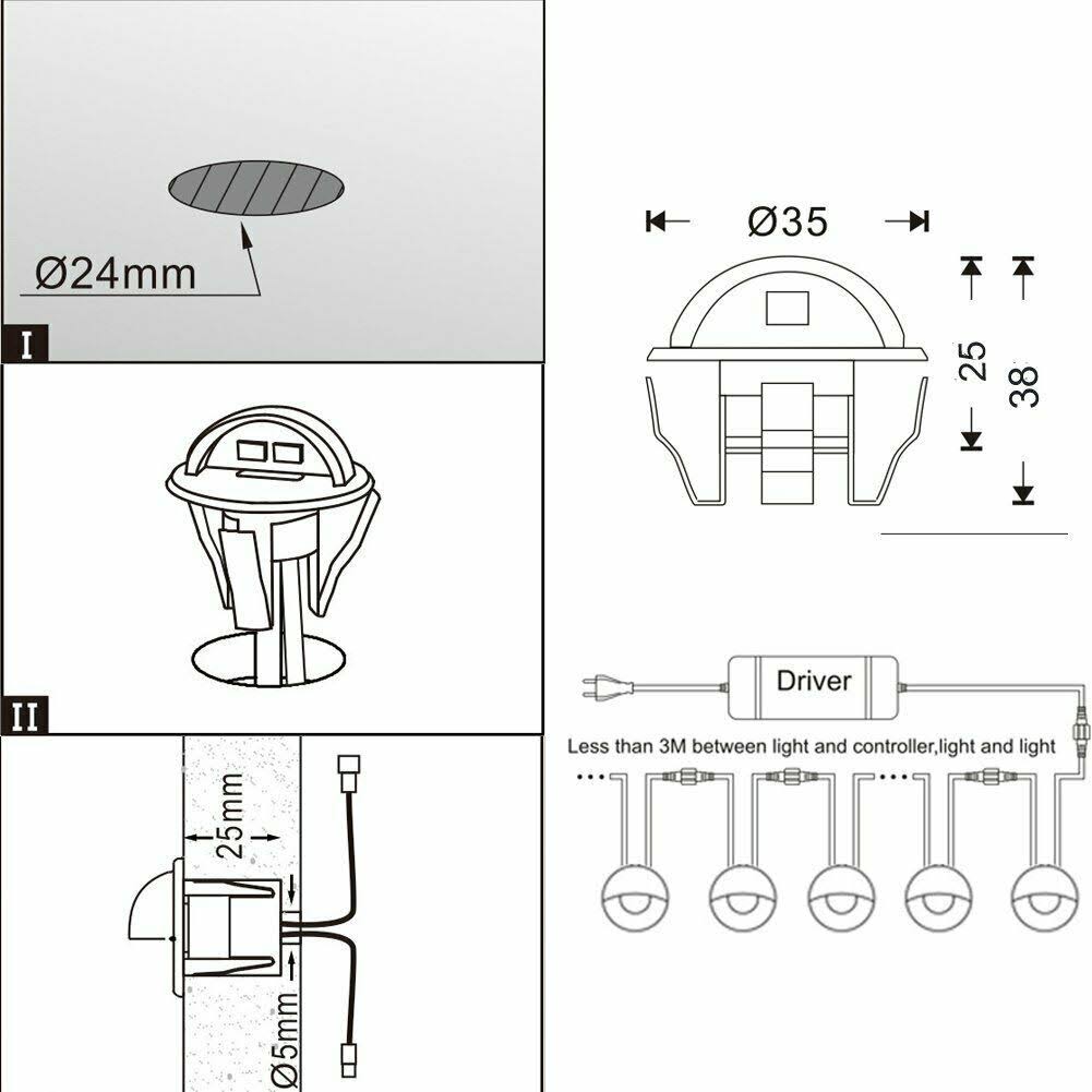 10 Pack Low Voltage LED Deck Lights Kit A85124