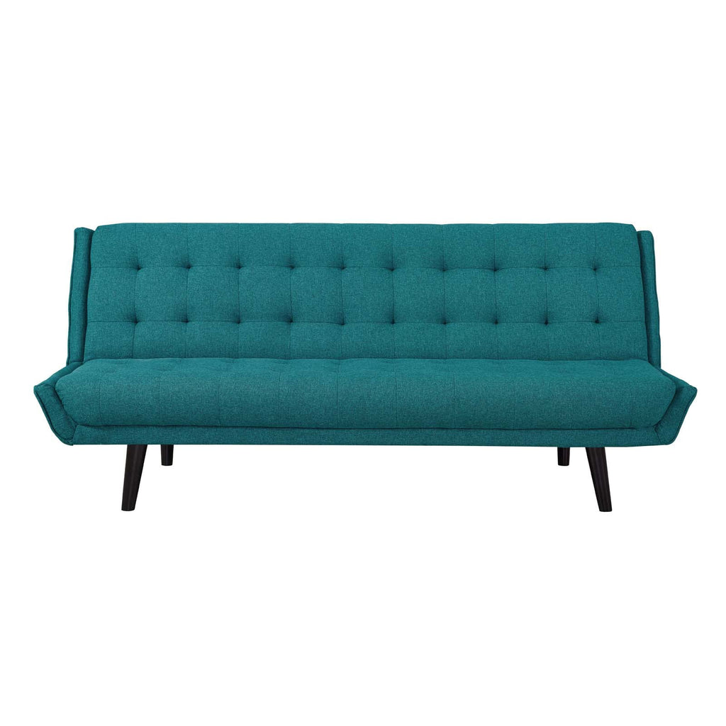 Aqua Blue Fabric Tufted Sofa Bed S649780