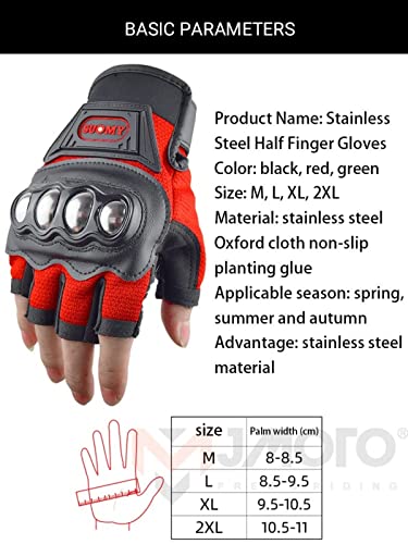 Men Half Finger Motorcycle Gloves with Hard Knuckle W26062