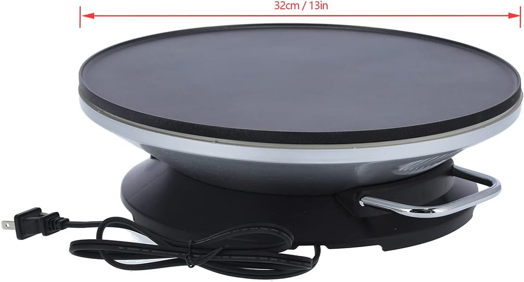 13in Non Stick Electric Crepe Maker with Temperature Control Knob T74724