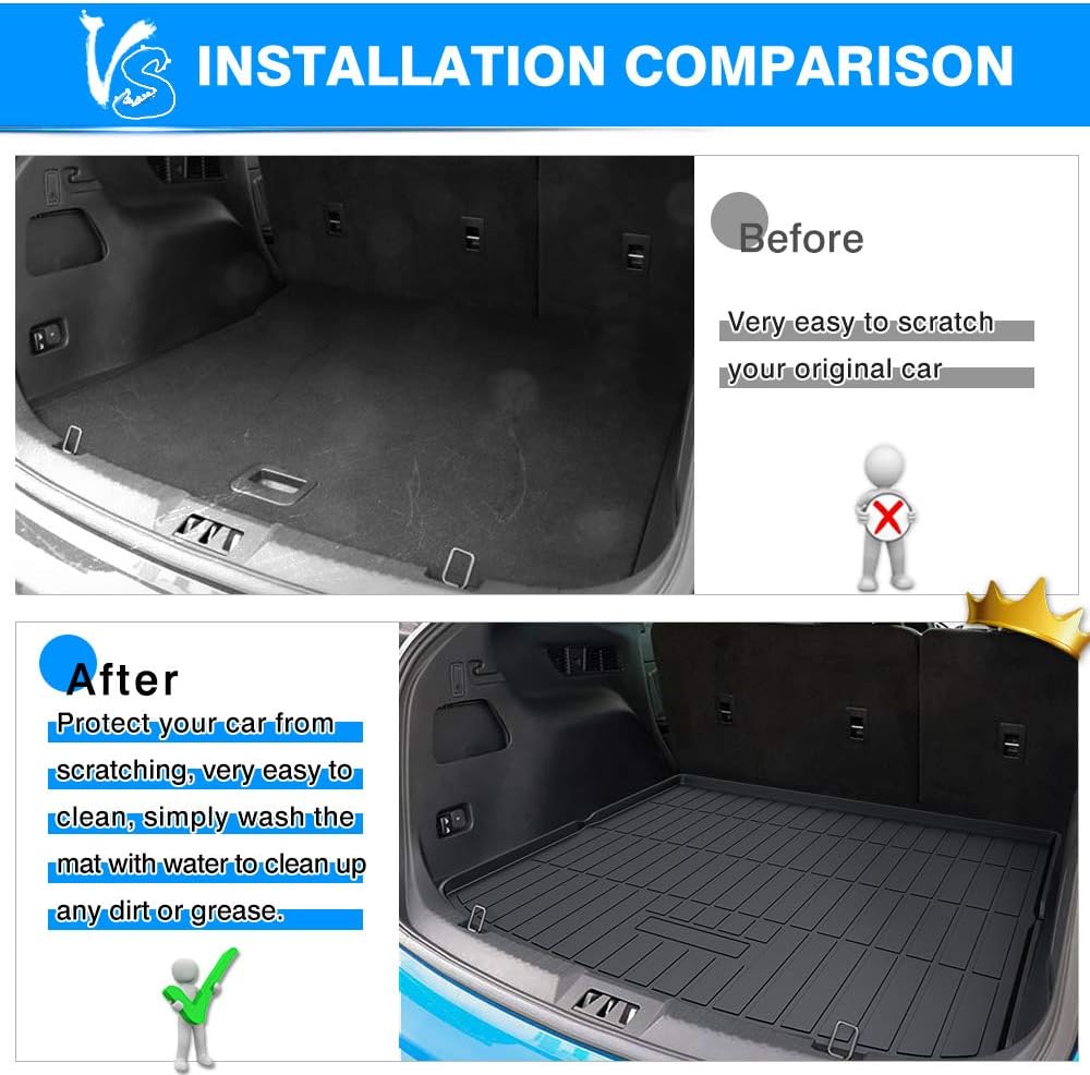 Custom Fit Cargo Liner Trunk Mat Pack of 2 W3049