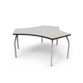 Grey Nebula Laminate Table with 4 Adjustable Silver Legs B46060