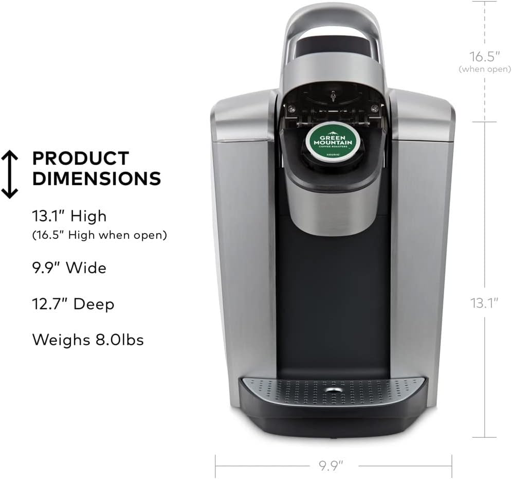 Brushed Silver Single Serve Programmable Coffeemaker E6665
