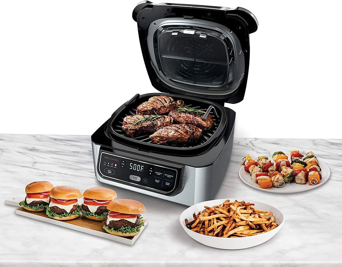 Restored 5in1 Indoor Grill with Air Fry V30441