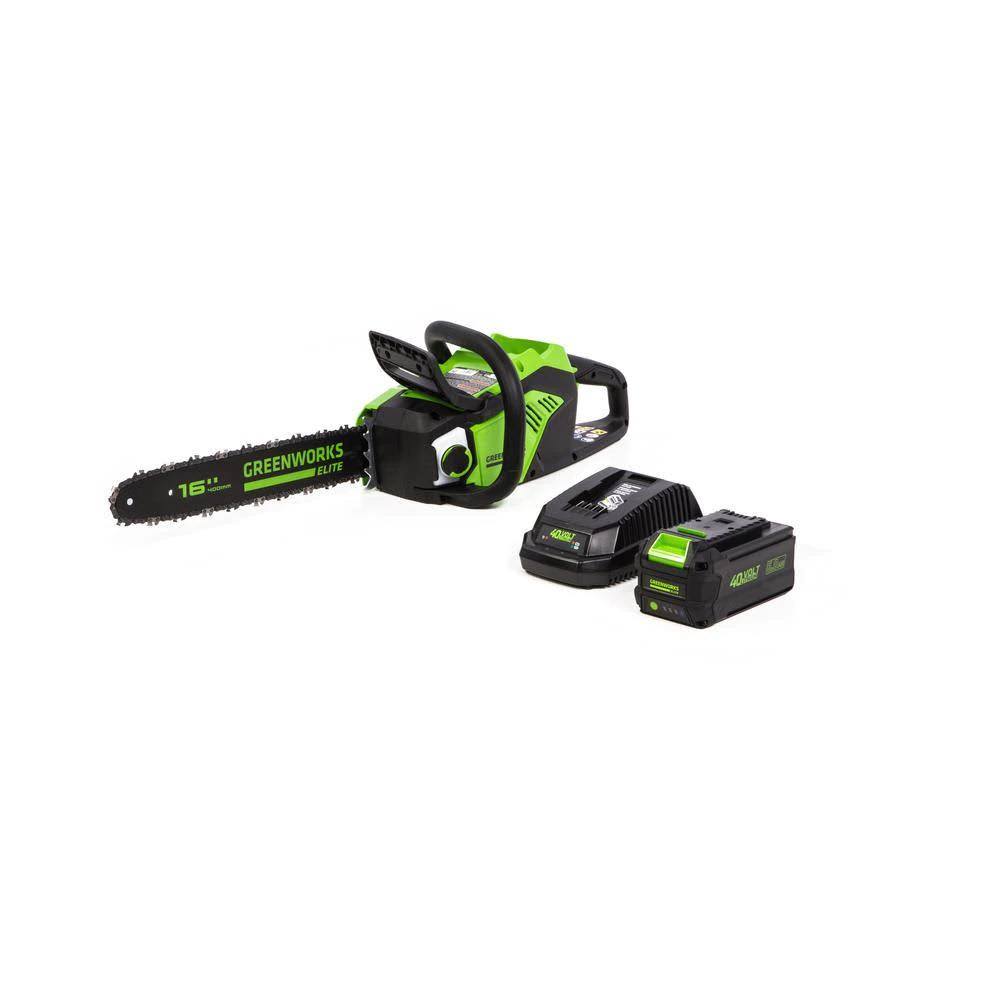 16 in. 40V Cordless Brushless Chainsaw with 6.0 Ah Battery and Charger O59579