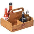 Reclaimed Wood Condiment Caddy with Handle K963997