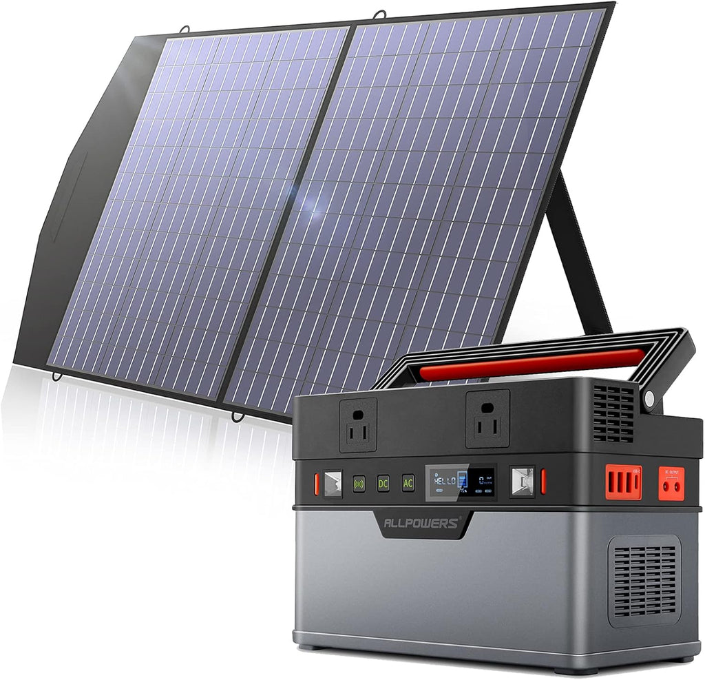 Portable Power Station 500W 606Wh 164000mAh Backup Battery with 2 AC Outlets K824
