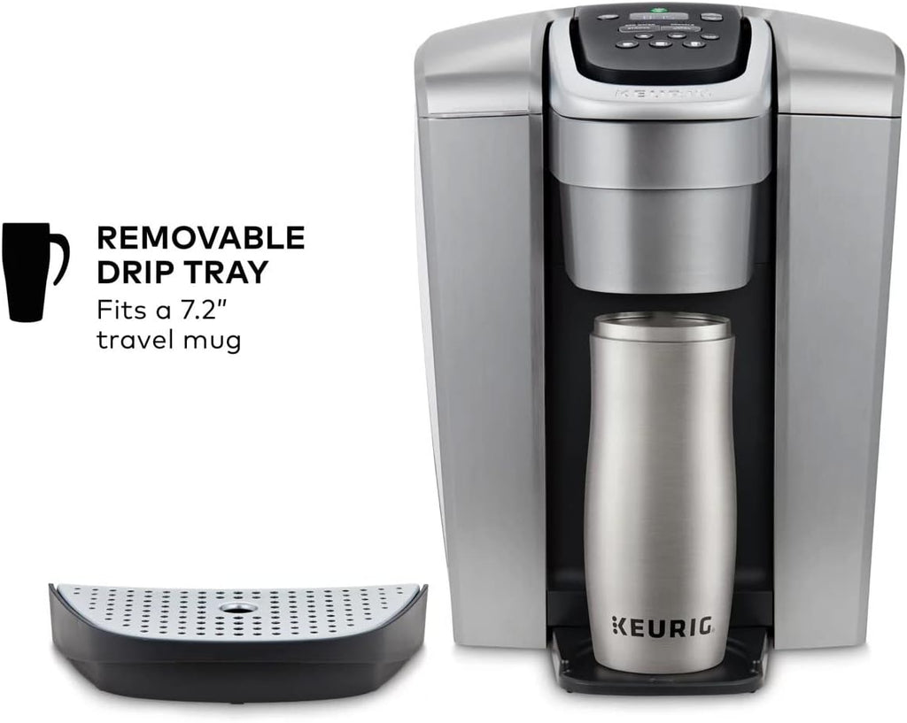 Brushed Silver Single Serve Programmable Coffeemaker E6665