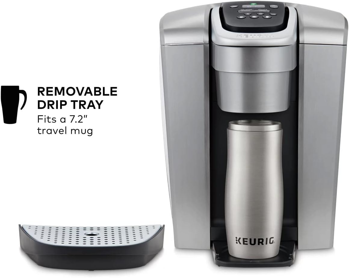 Brushed Silver Single Serve Programmable Coffeemaker E6665