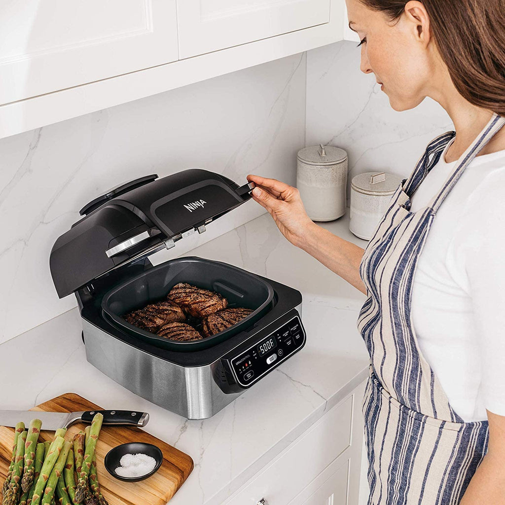 Restored 5in1 Indoor Grill with Air Fry V30441