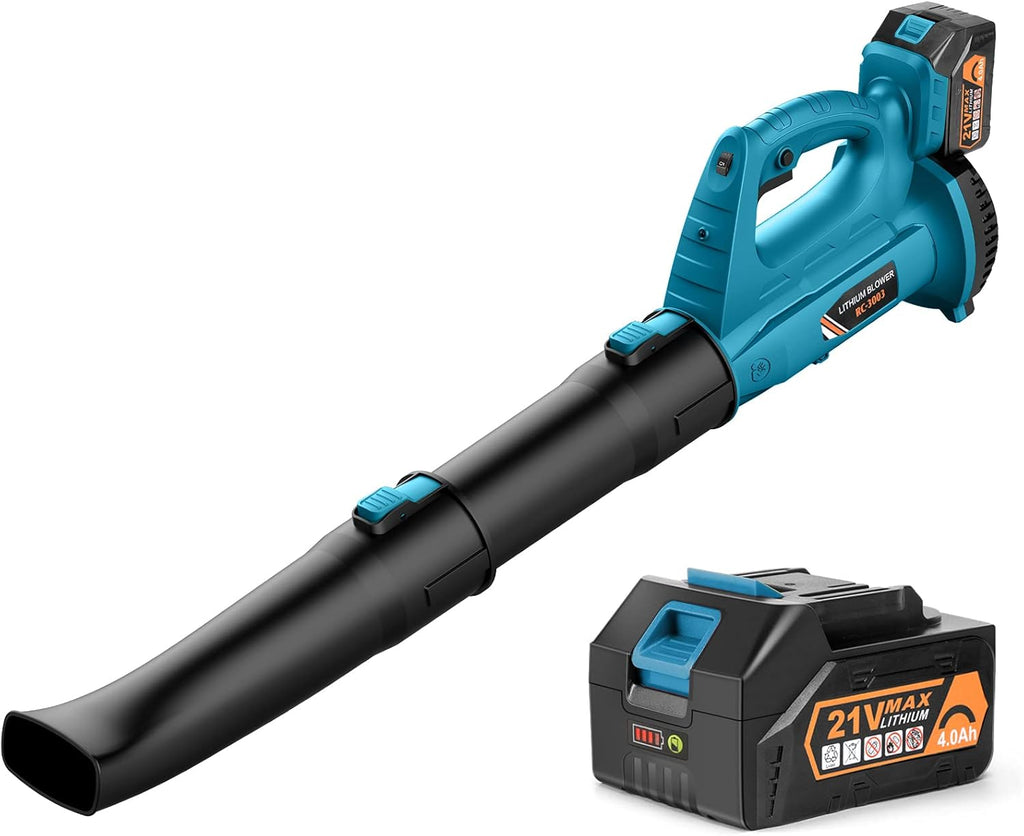 320 CFM 150 MPH Battery Leaf Blower with 4.0Ah Battery & Charger E9348
