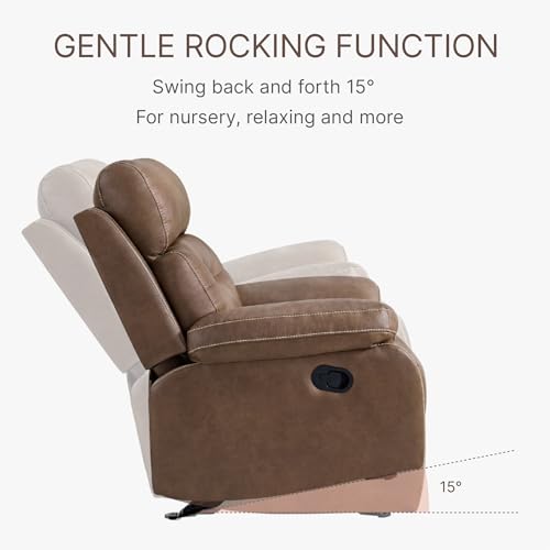 Brown Leather Manual Recliner Sofa P64904