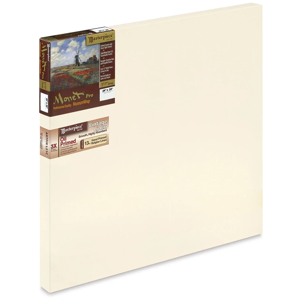 24" x 24" Oil Primed Linen Canvas U940169