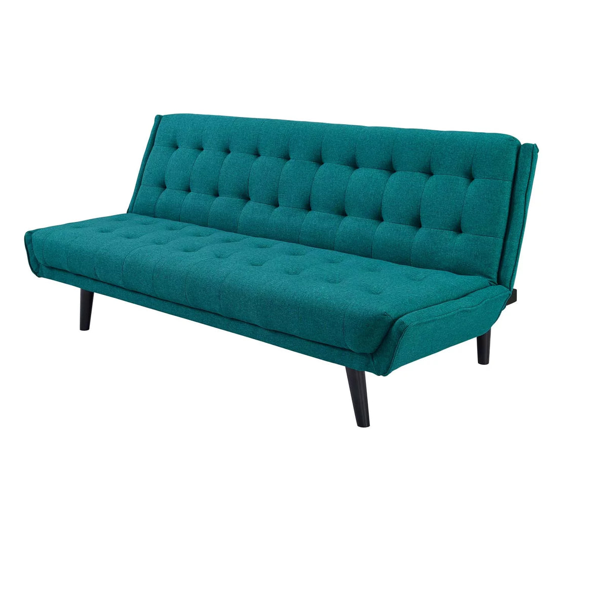 Aqua Blue Fabric Tufted Sofa Bed S649780