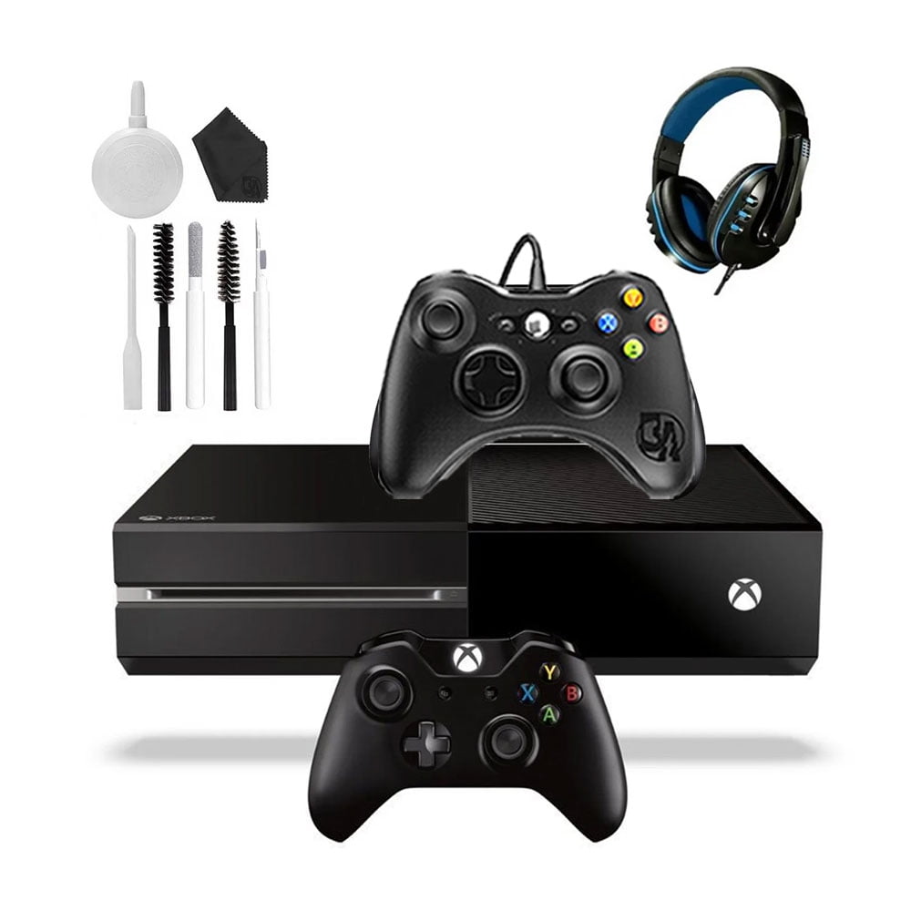 Pre-Owned Xbox One 500GB Gaming Console Black with 2 Controller Headset Cleaning Kit P1418