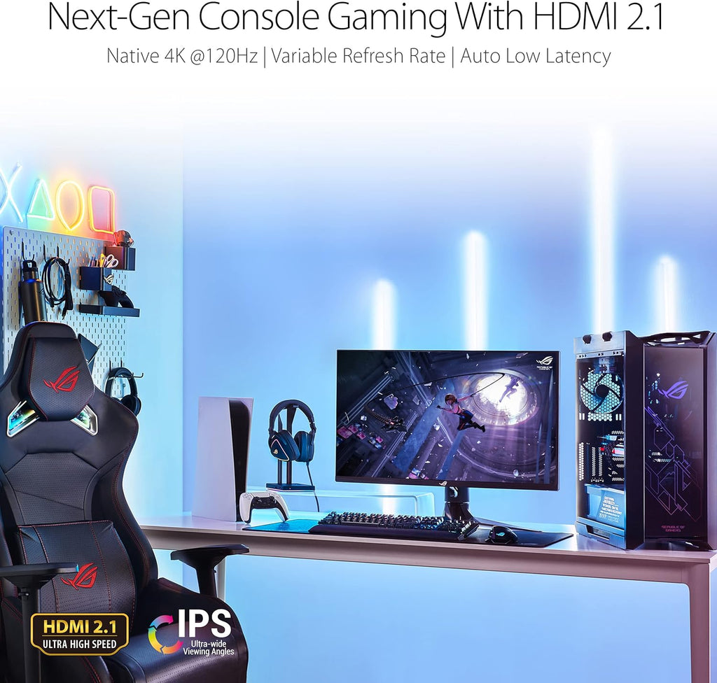 32” 4K HDR 144Hz Gaming Monitor, UHD (3840 x 2160), IPS, 1ms, G-SYNC Compatible, DisplayPort, USB A488021