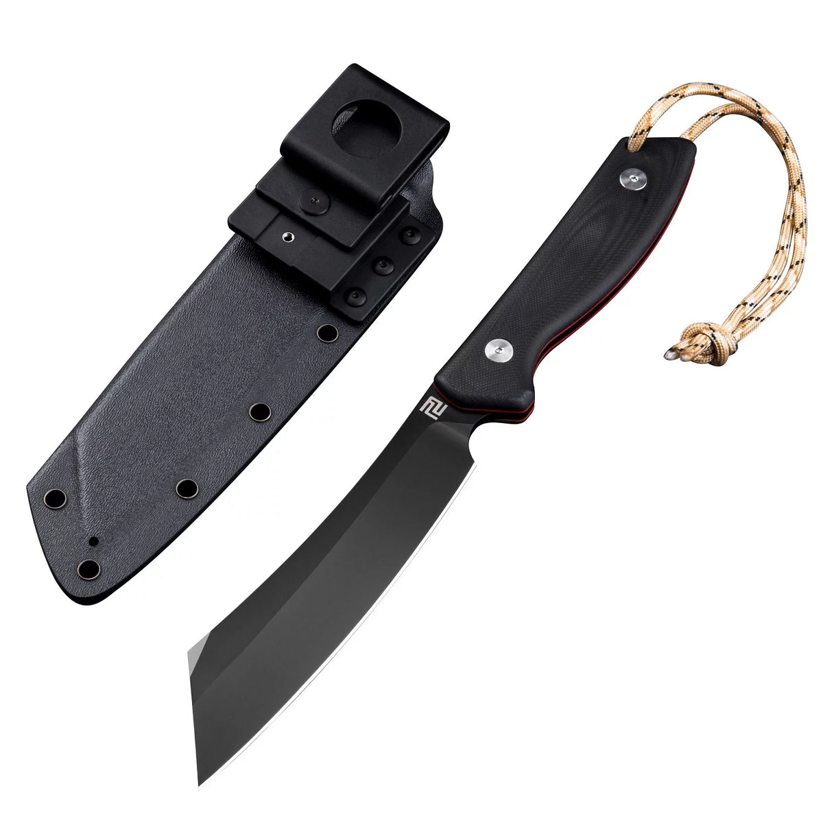 Black-Red Fixed Blade Knife A404