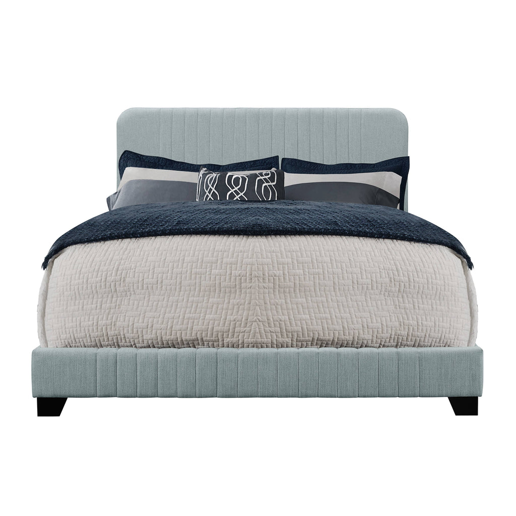 Blue Queen Upholstered Panel Bed G507