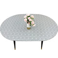 Round Vinyl Fitted Tablecloth with Elastic Edge for 40"-44" Round Table U160055