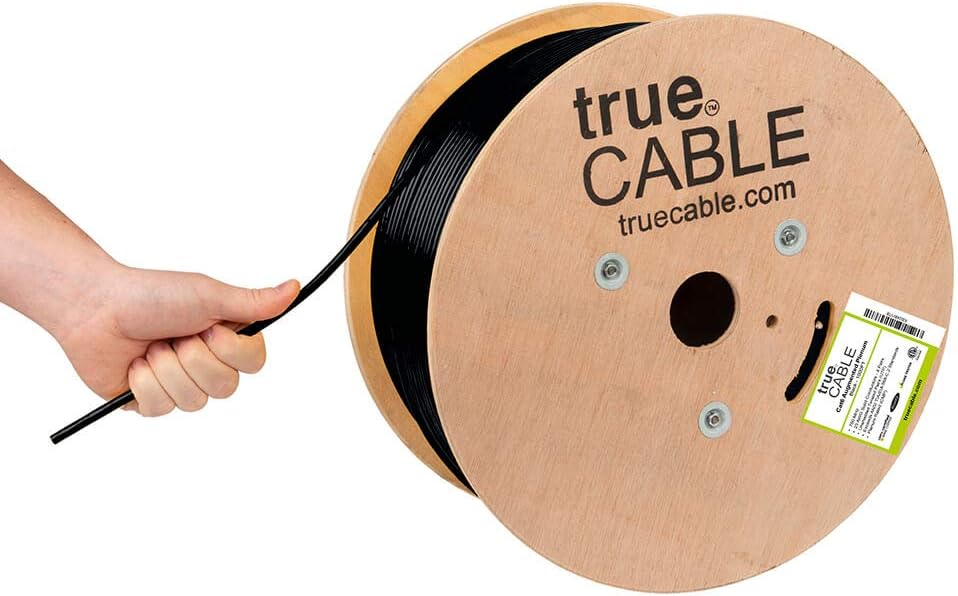 Pink 1000ft Cat6A Plenum Bare Copper Ethernet Cable Z740