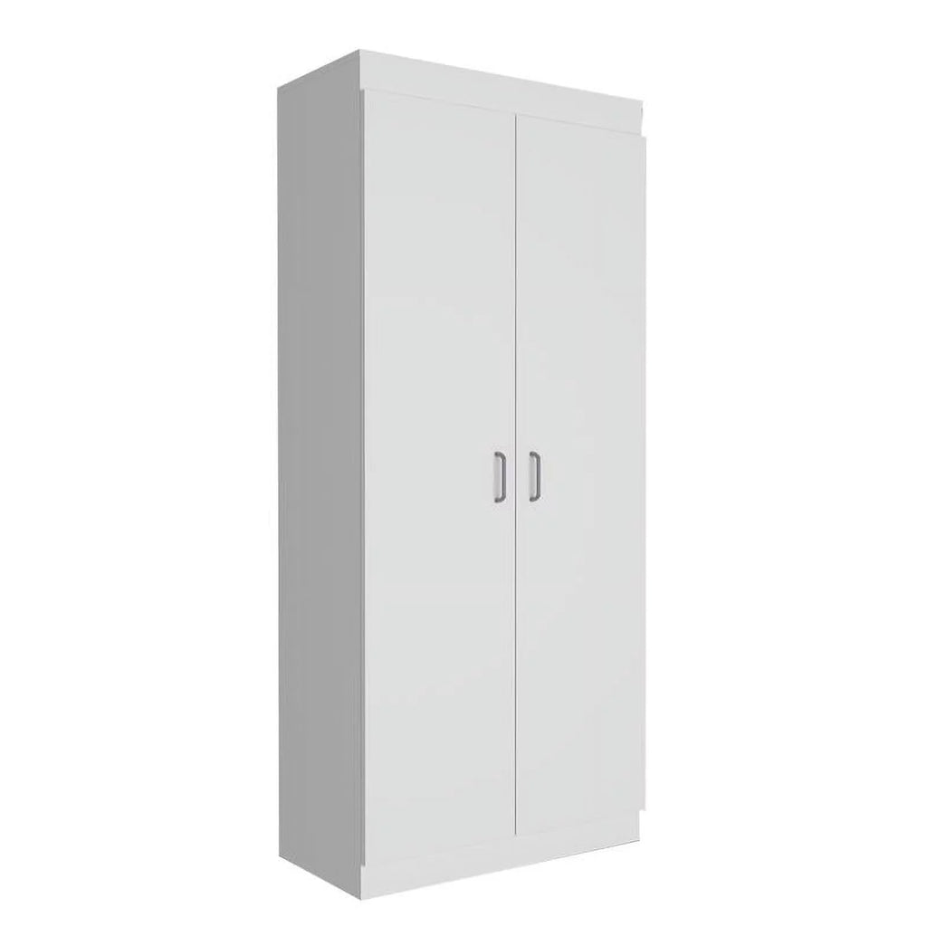 White 5-Shelf Engineered Wood Pantry Cabinet Y4229