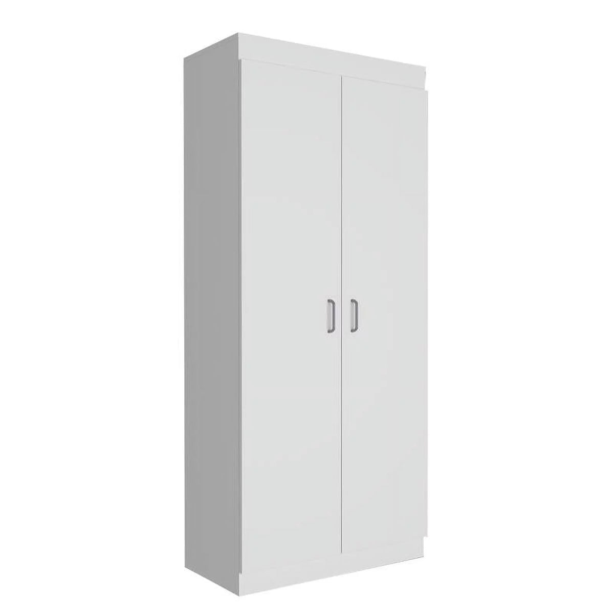 White 5-Shelf Engineered Wood Pantry Cabinet Y4229