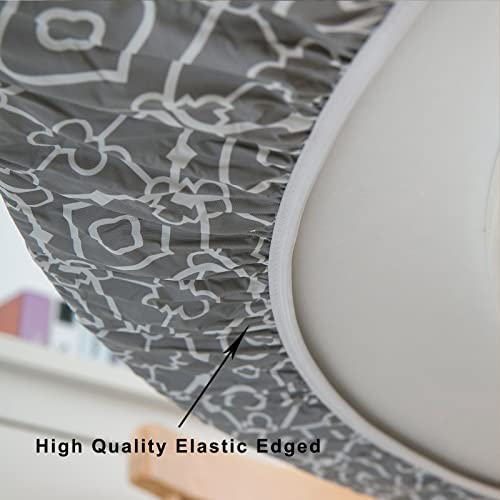 Round Vinyl Fitted Tablecloth with Elastic Edge for 40"-44" Round Table U160055