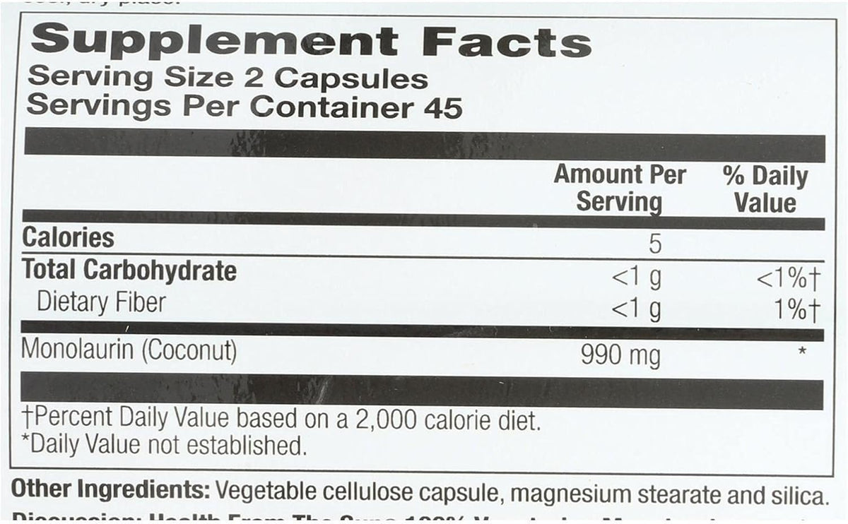90 VCAP Monolaurin C473323