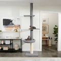 88 to 106-in 3 Level Floor to Ceiling Cat Tower I848