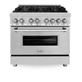 36 in. Stainless Steel Gas Burner Electric Oven Range K601079