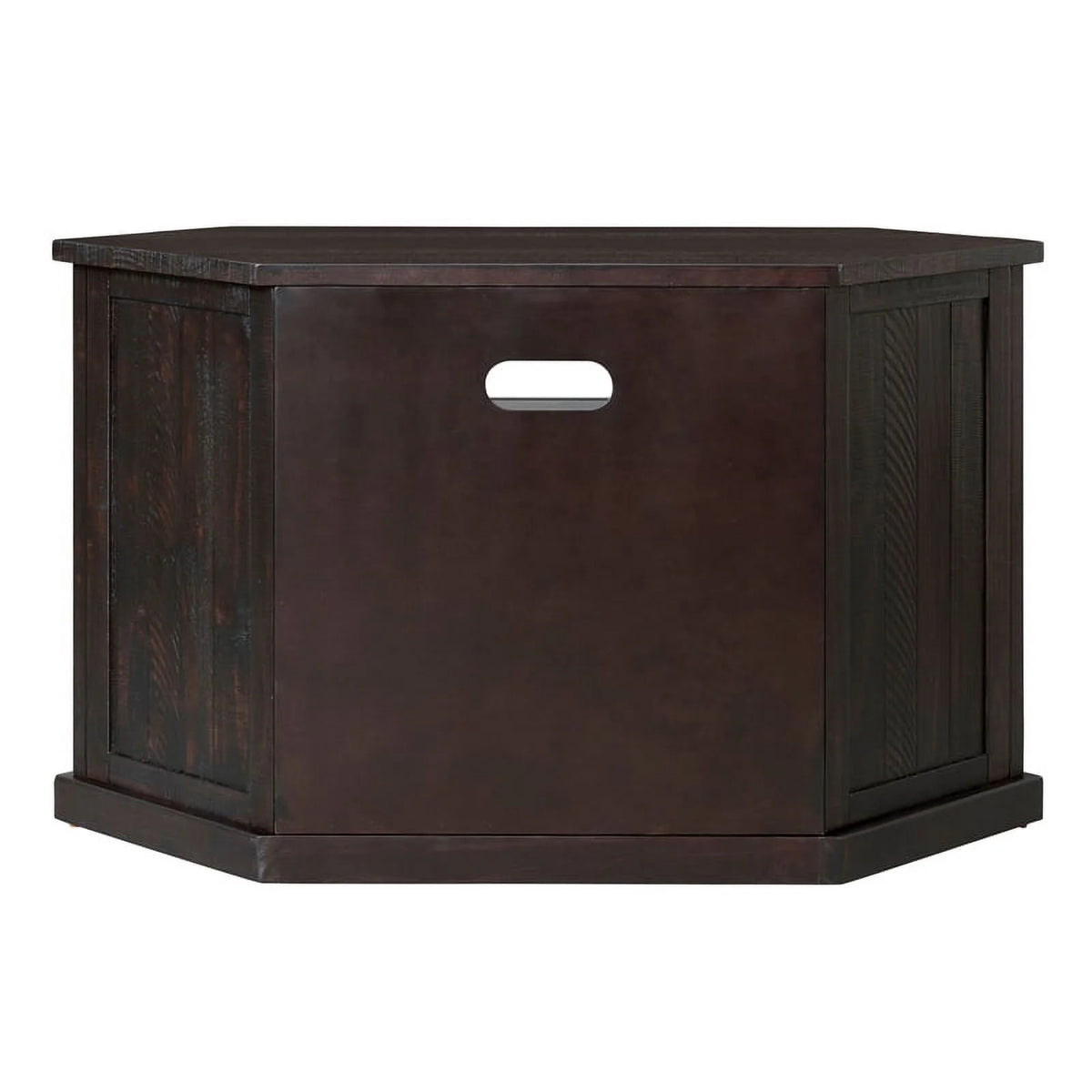 Rustic Wooden Corner TV Stand with 2 Door Cabinet Q770691