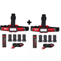 600 Lumens LED USB Low-Profile Hard Hat Headlamp 2-Pack I9753