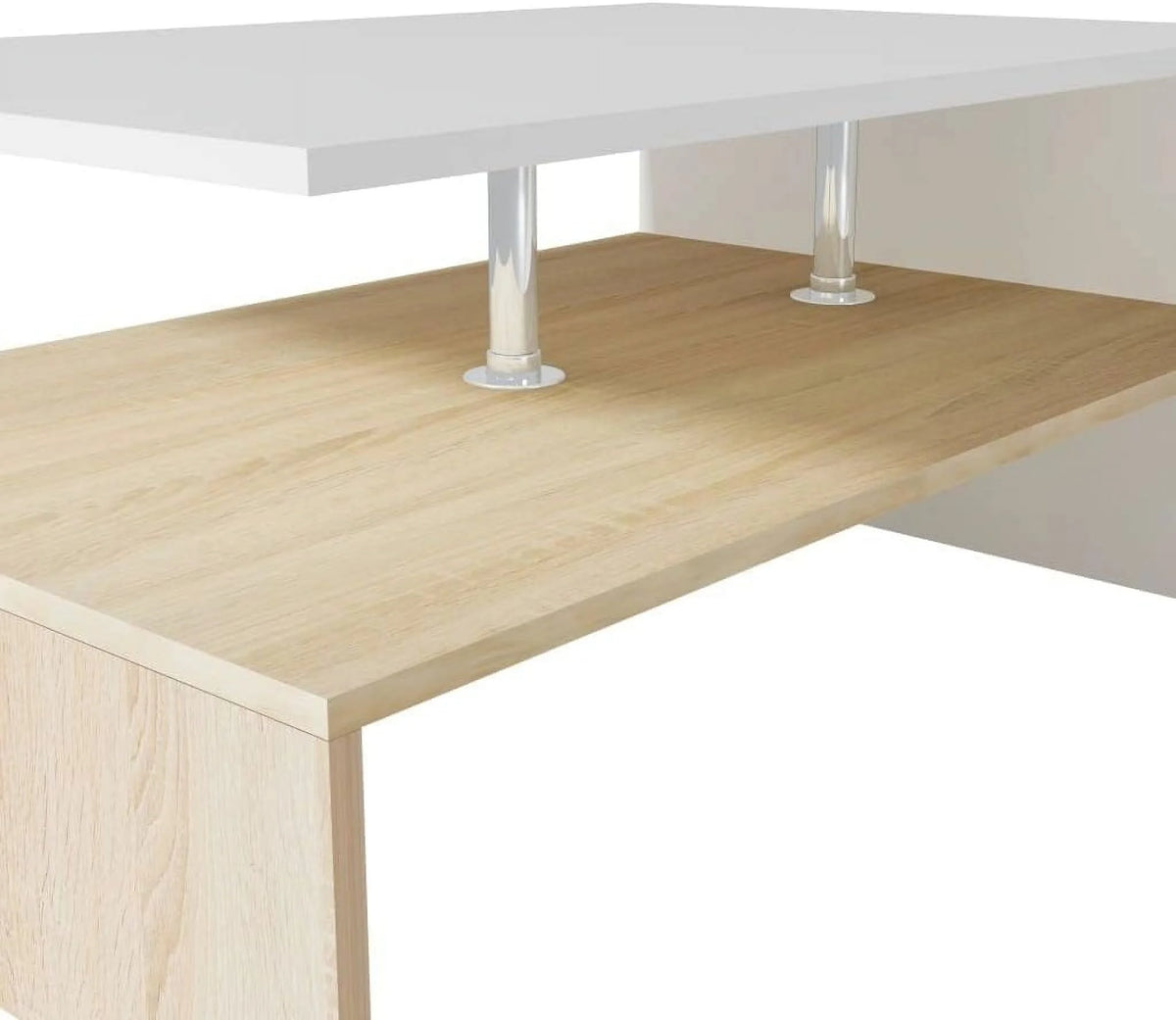Oak and White Engineered Wood Coffee Table X106184