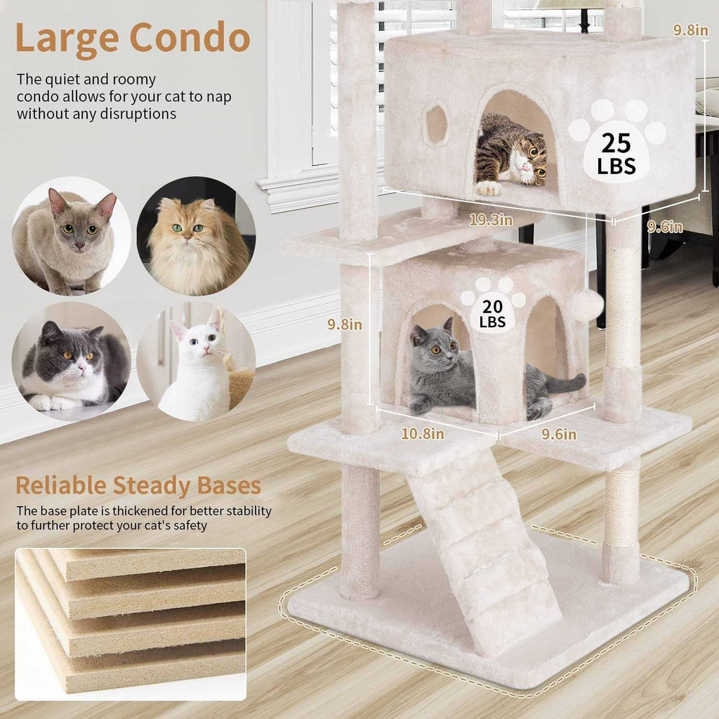 54in Multi-Level Cat Tree with Scratching Post K2997