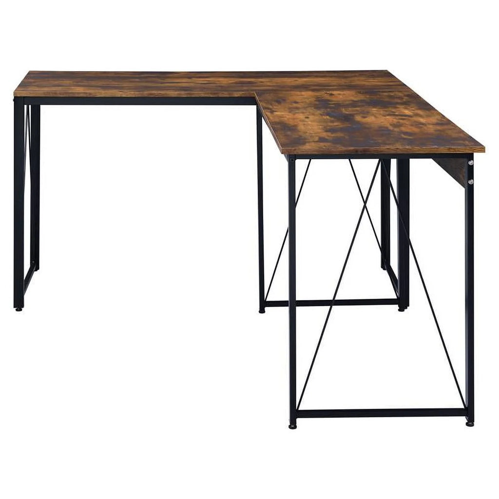 Weathered Oak and Black Wood Writing Desk N353128