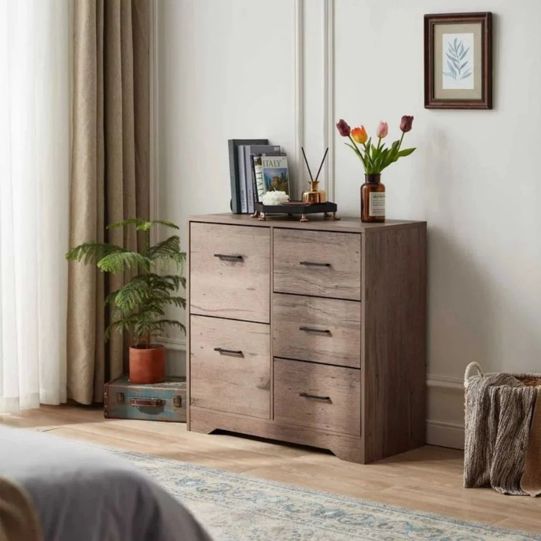 5 Drawer Brown Dresser X956
