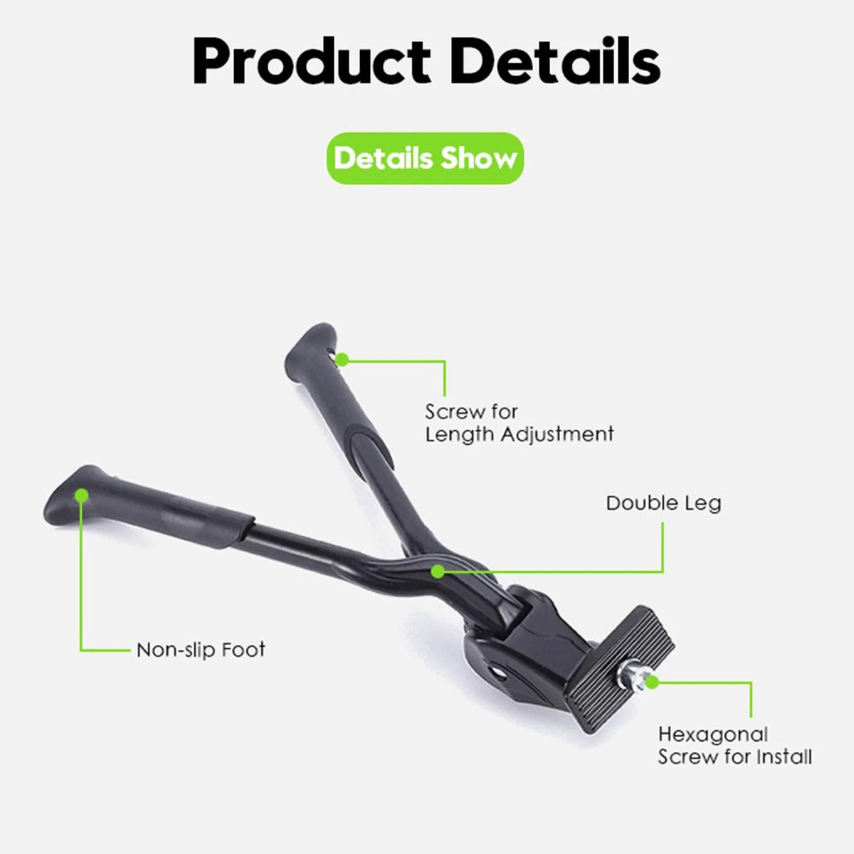 Double Leg Bike Kickstand for 24inch-29inch Mountain Bike R817