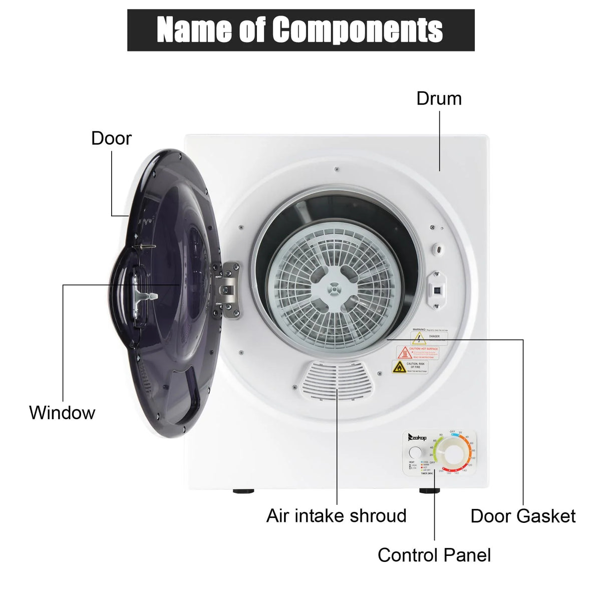 Portable 1.6 cu ft Compact Electric Dryer A720373