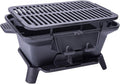 Black Cast Iron Portable BBQ Grill 40x27x18cm Q262