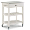 White Stainless Steel Top Kitchen Cart G165