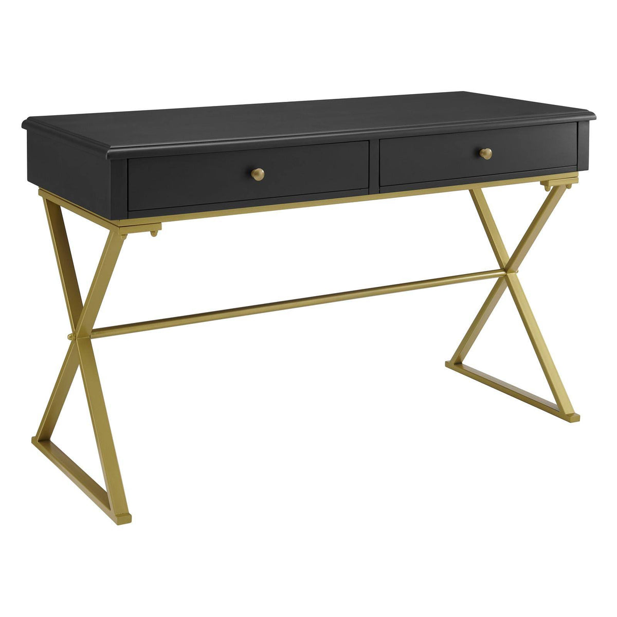 Black Two-Drawer Desk I82189