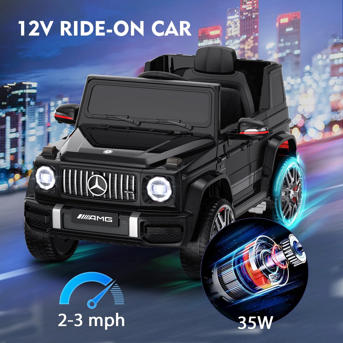 12Volt 1 Seater Powered Ride on Toy with Remote Control U7801